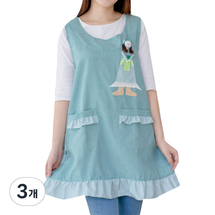 데코에버 레이스소녀 원피스 앞치마 L