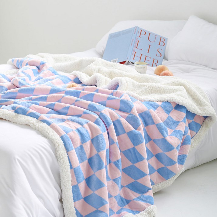 믹스앤매치 체커보드 극세사 담요