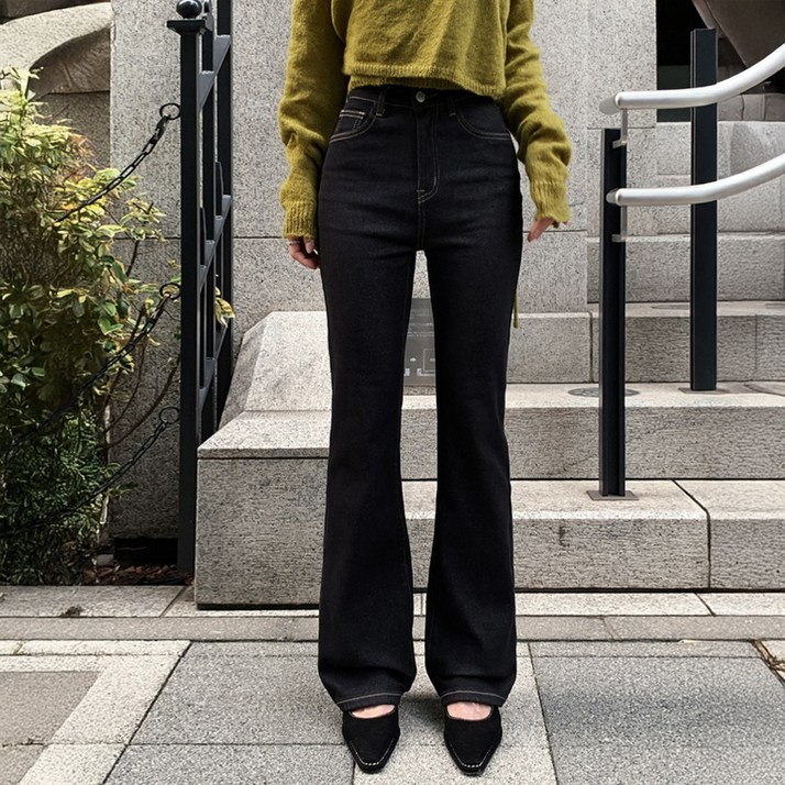 니썸 여성용 롱/숏/미들 기장 세인트 부츠컷 데님 팬츠