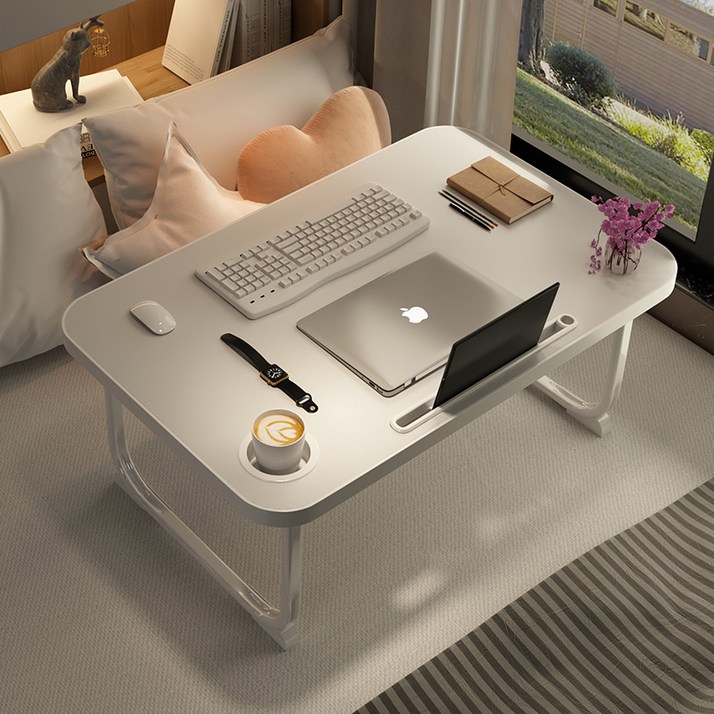 오브민 LPM 접이식 다용도상 베드테이블, 화이트