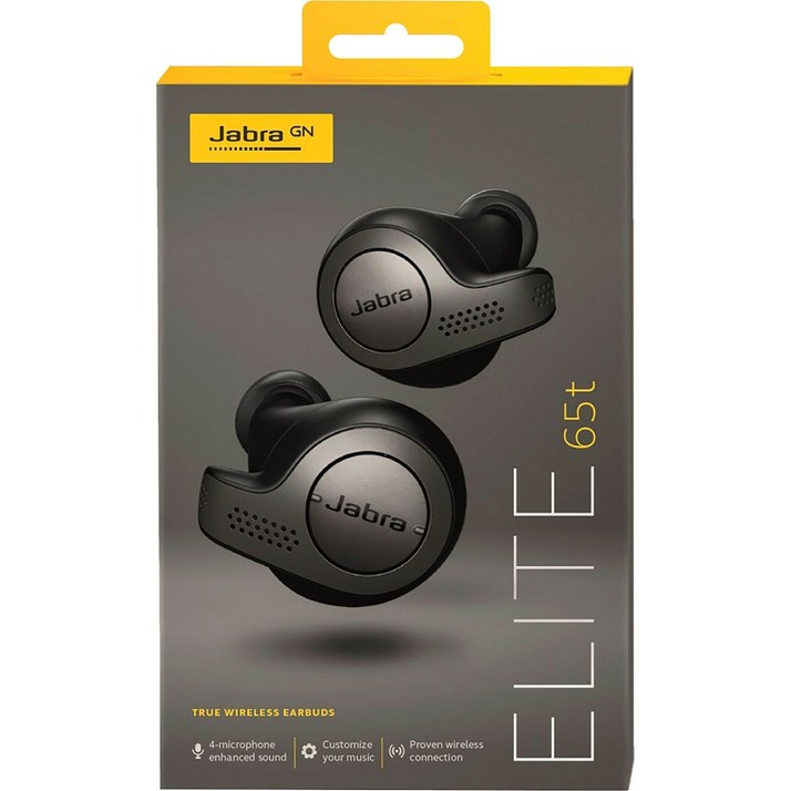 자브라 ELITE 65T TRUE 무선 EARBUD 블루투스 이어폰 티타늄 블랙