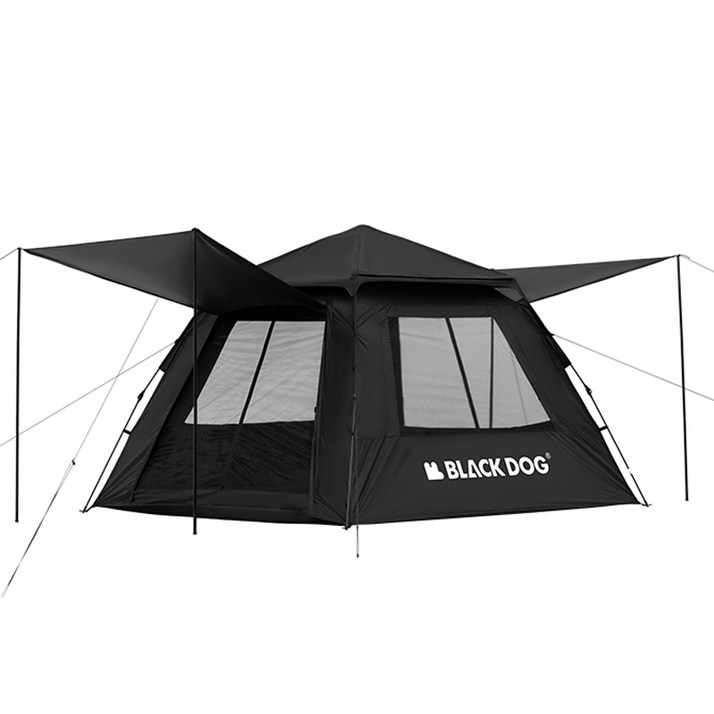 BLACKDOG 원터치 레저 2.4m 2도어 2윈도우 텐트 소형텐트 34인용 240x240x135 CBD2450WS030