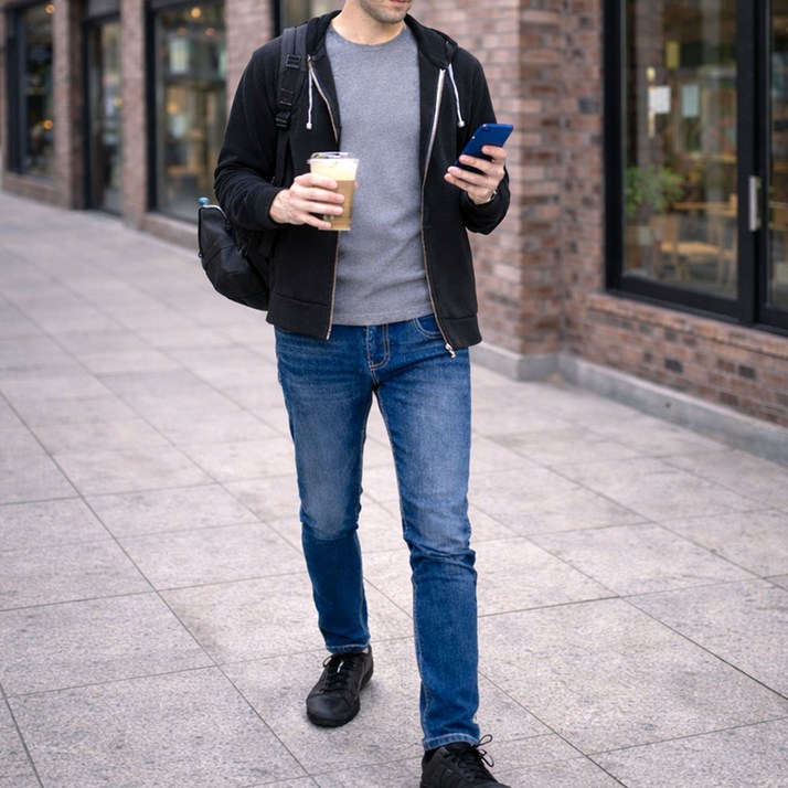 기사미 프리미엄데님 USA,유럽스타일 데님 데일리데님 해외여행데님 CF05701 Blue