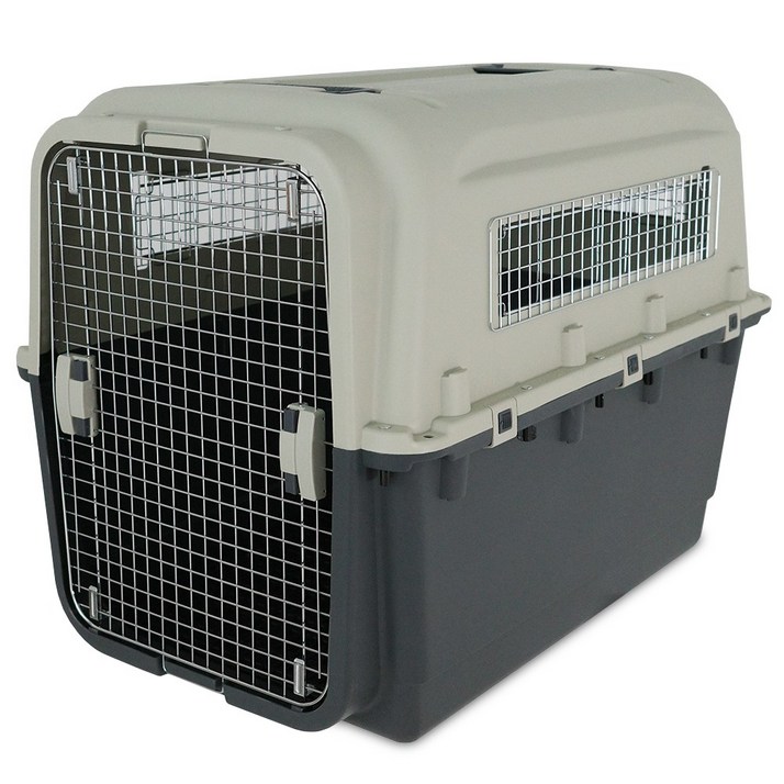 플러피랩 모노켄넬 강아지 이동장 캐리어, 1개, 다크그레이아이보리