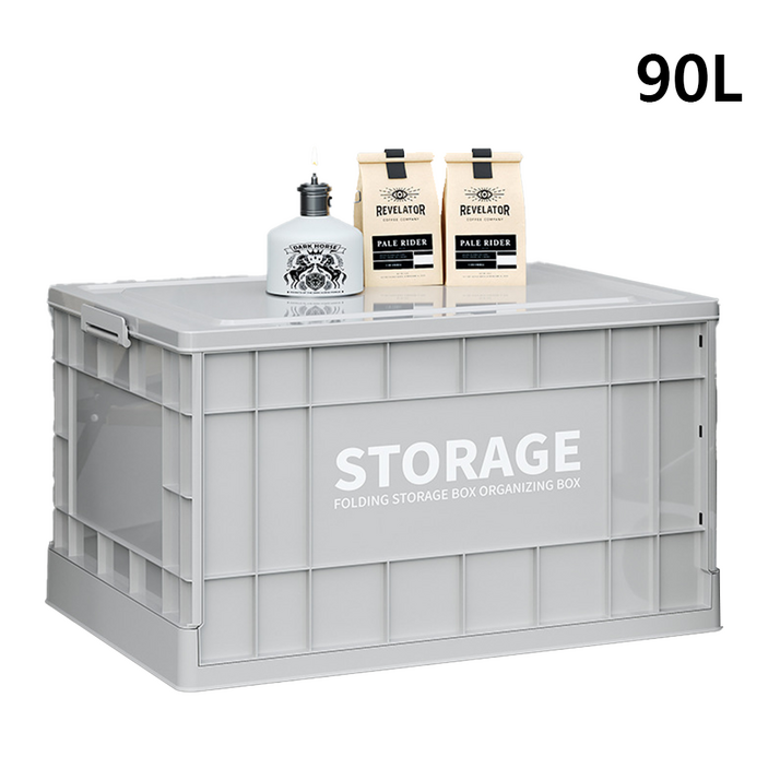 대용량 접이식 튼튼한 캠핑 폴딩박스 차량 특대형 정리함 수납박스 리빙박스, 1개, 그레이