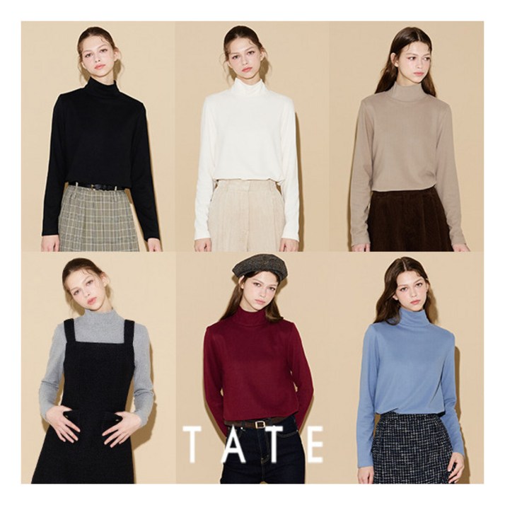 테이트 ○TATE 24FW 여성 양면 기모 티셔츠 6종 테이트 ○TATE 24FW 여성 양면 기모 티셔츠 6종