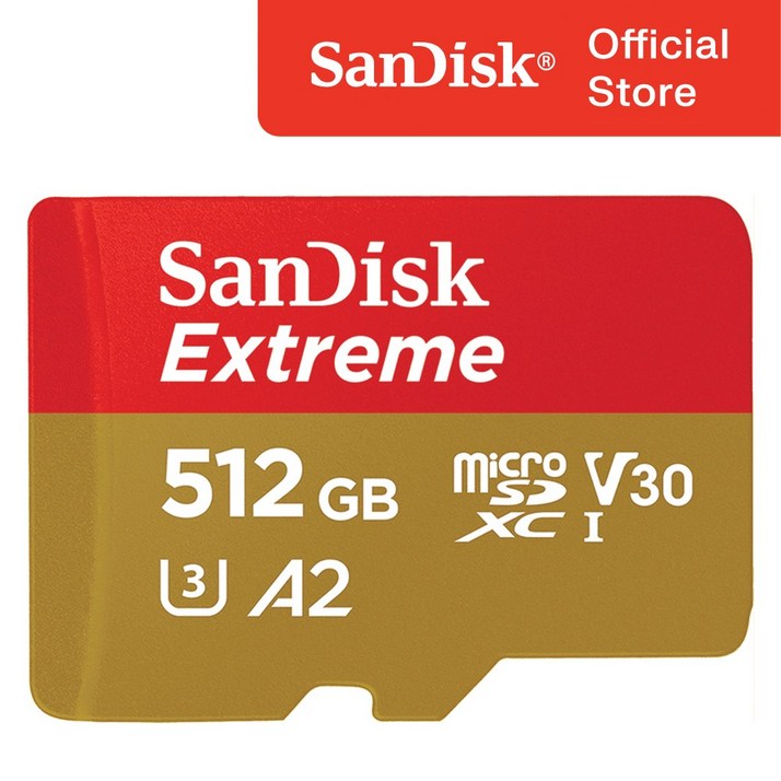 샌디스크 익스트림 마이크로 SD 카드  메모리 케이스, 512GB