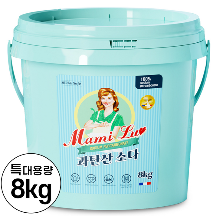 맘스럽 과탄산소다 버킷 초대용량 프리미엄 1등급원료 산소계표백제, 8kg, 1개