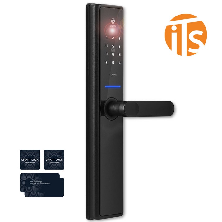 [전국설치] 이츠락 롱바디 무타공 도어락 ITS500 카드키4개 강철메탈바디 동급최장 빅사이즈 현관문 디지털도어락 스마트 현관 번호키 손잡이 교체 하이브리드 주키, 방문설치, 이츠락 ITS500