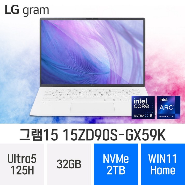 당일출고 LG전자 2024 그램15 15ZD90SGX59K 가벼운 고사양 최신형 노트북, 15ZD90SGX59K, WIN11 Home, 32GB, 2TB, White 당일출고 LG전자 2024 그램15 15ZD90SGX59K 가벼운 고사양 최신형 노트북, 15ZD90SGX59K, WIN11 Home, 32GB, 2TB, White