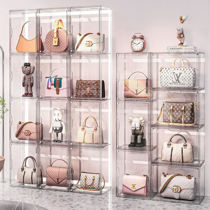 찬람 명품 신발 가방보관함 투명 가방정리함 아크릴케이스, 10개, 403025cm