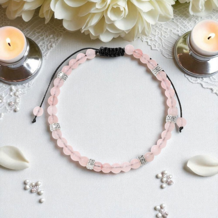 레이어드 우정 원석 7종 팔찌 터키석 로즈커츠 호안석 행운 팔찌 4mm