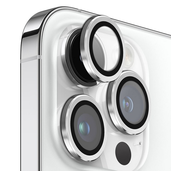 고부기 아이폰 호환 카메라 메탈링 렌즈 강화유리 보호필름 2매, 2매