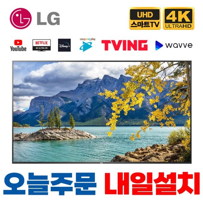 LG전자 65인치165cm 울트라HD 4K 스마트 IPS LED TV 65UP7000 넷플릭스 유튜브, 지방벽걸이설치