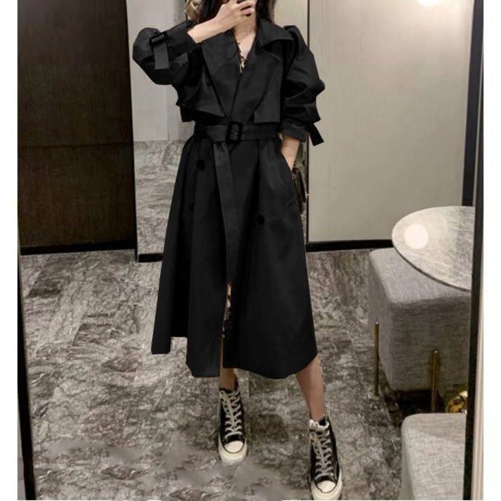 아이엠몽 여성 베이직 트렌치 코트