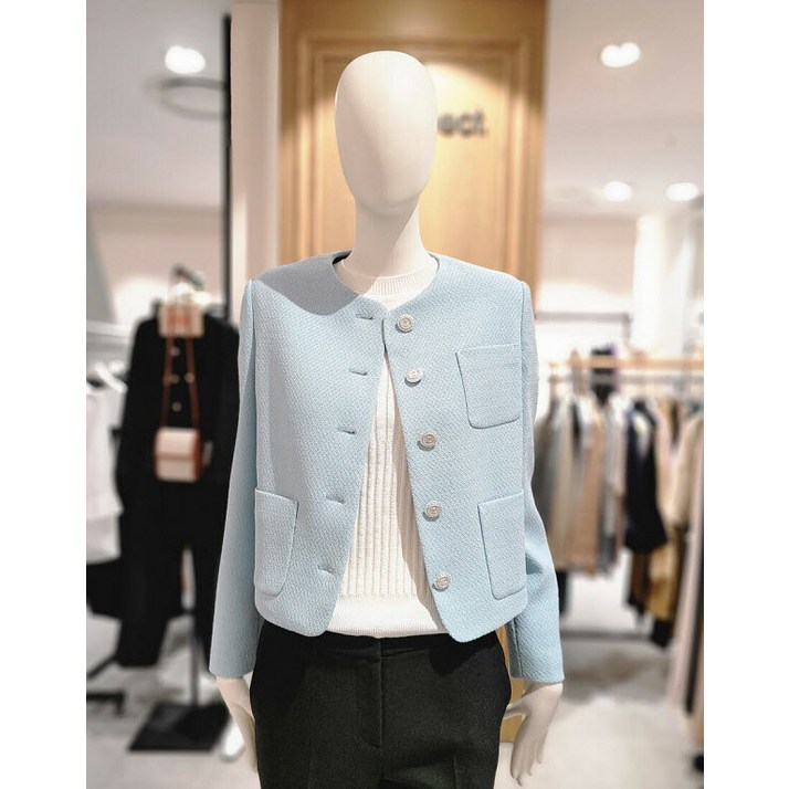 [씨씨콜렉트] 씨씨콜렉트 버튼 포인트 트위드 자켓 E231MSF114 (P002656222) 381054