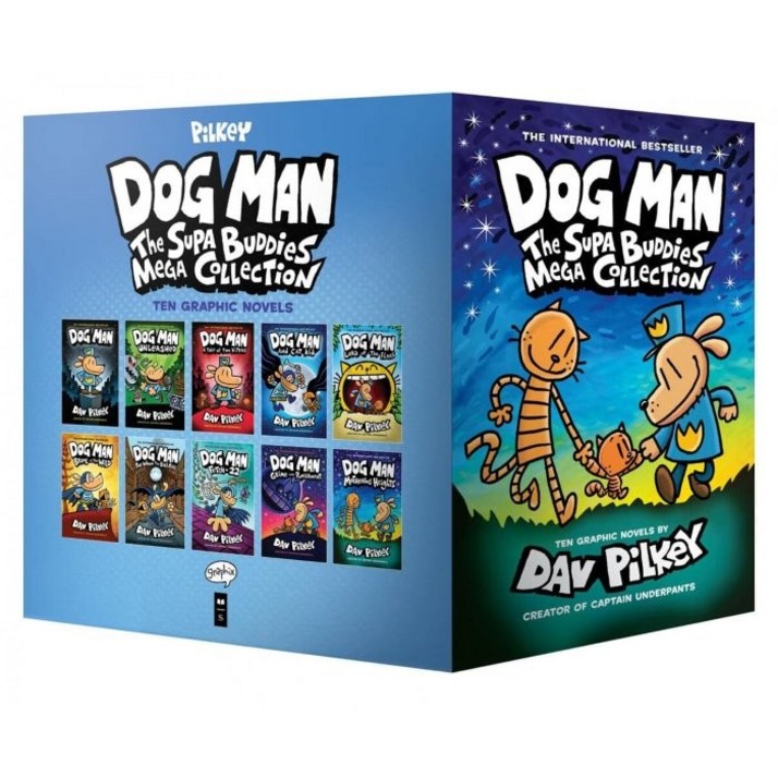 Dog Man: The Supa Buddies Mega Collection : 도그맨 원서 하드커버 10종 박스 세트  : Dog Man #1-10 Box Set 6997027791