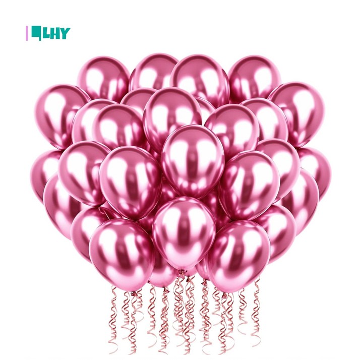 LYRHIX,풍선,파티풍선,메탈풍선,풍선아트,이벤트풍선,축하 풍선,이벤트 풍선, 60개, 레드