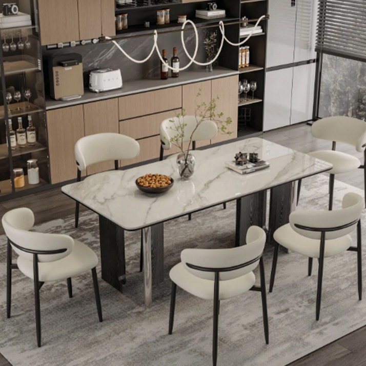 알모어 모던 세라믹 식탁 의자 4인용 가구 포세린 세트 대리석 1400 주방 고급