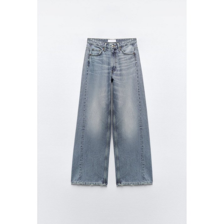 ZARA 여자 신상 와이드핏 청바지 캐주얼 데님팬츠 3Y1007