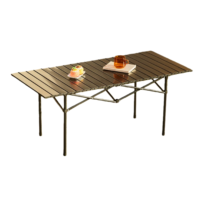 Wivibren 아웃도어 경량 접이식 롤 캠핑 테이블