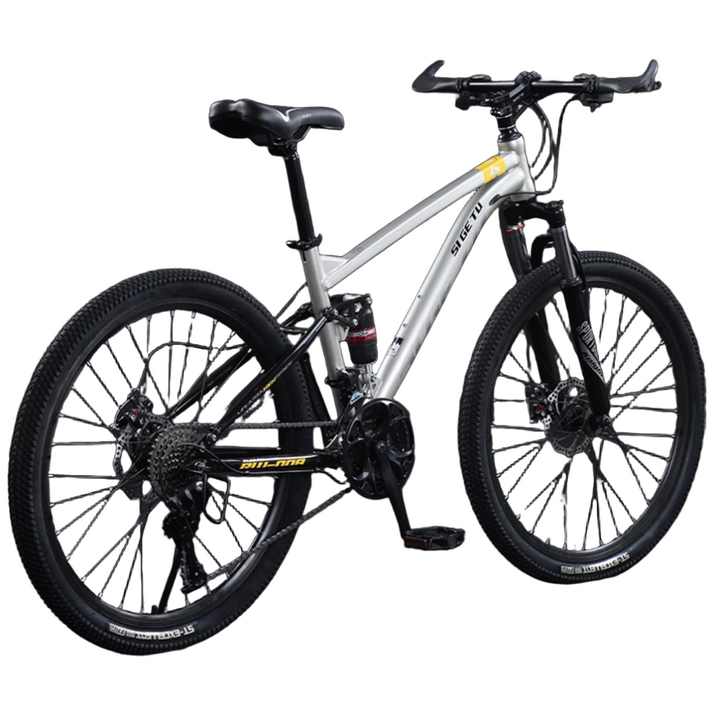 로로와형제들 MTB자전거 30단 풀샥 27.5인치 출퇴근 입문용 성인 가성비 자전거, 1개, 178cm, 실버(27.5인치)
