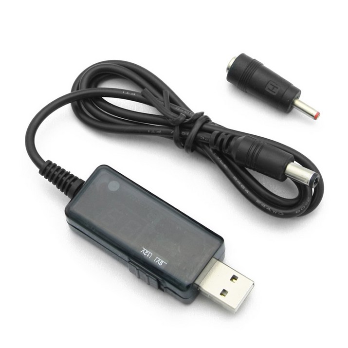 컴스 USB 승압 전원 케이블 + DC 젠더 101207775
