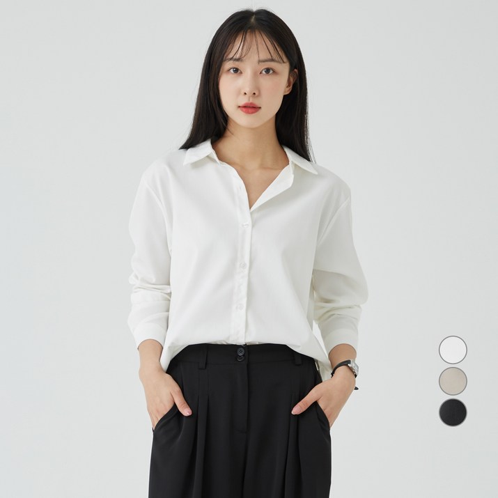 캐럿 여성 소프트터치 레귤러핏 셔츠 블라우스 캐럿 여성 소프트터치 레귤러핏 셔츠 블라우스