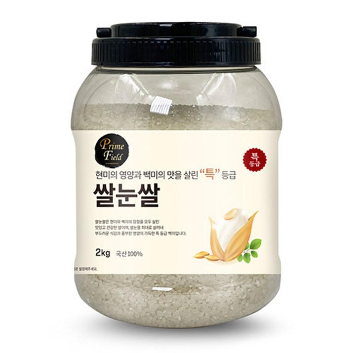 Prime Field 쌀눈쌀 백미 특등급, 2kg, 1개
