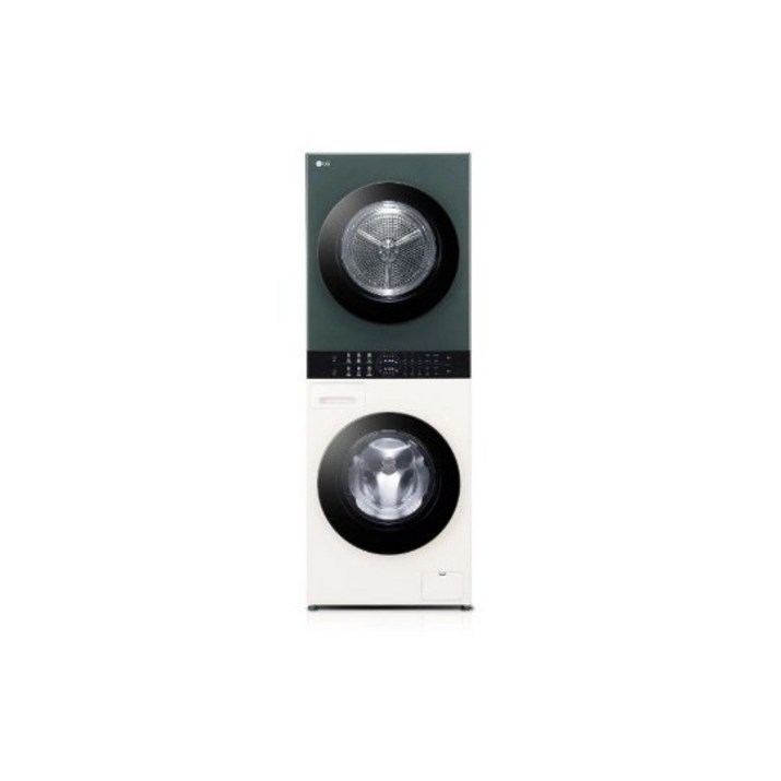 LG전자 트롬 오브제컬렉션 워시타워 컴팩트 세탁기13kg+건조기10kg / 월55,900원 / 소유권이전, 화이트+네이처그린, 60개월
