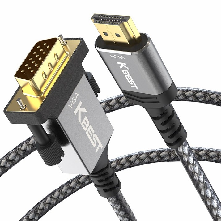 HDMI to VGA RGB 컴퓨터 모니터 케이블, 3m, 1개