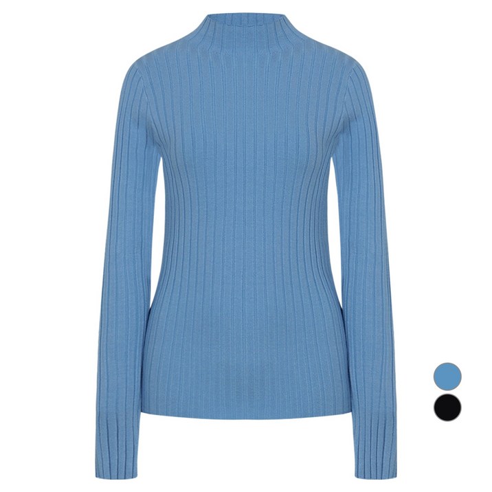 케네스레이디 여성용 베이직 하프하이넥 풀오버 니트