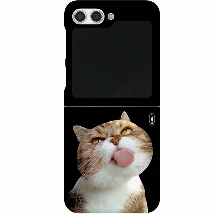 유스픽 디자인 하드 휴대폰 케이스 커플 핥짝 고양이 7390322117