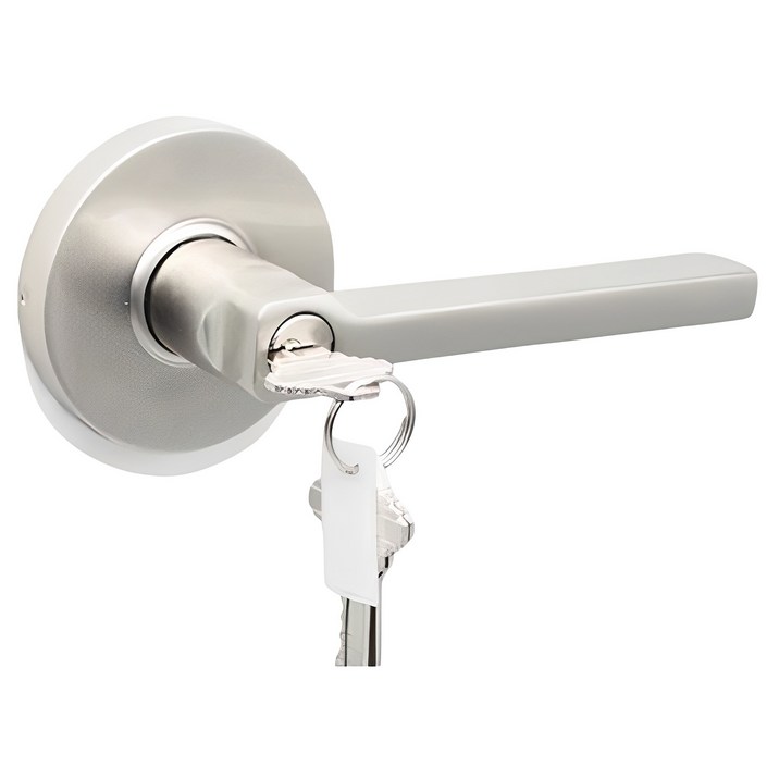 방문용 열쇠형 손잡이 + 열쇠 그레이 K2003-1