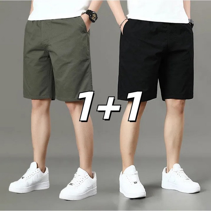 남자 반바지 면100% 스판 밴딩 기본 반바지 2P세트 tanlz