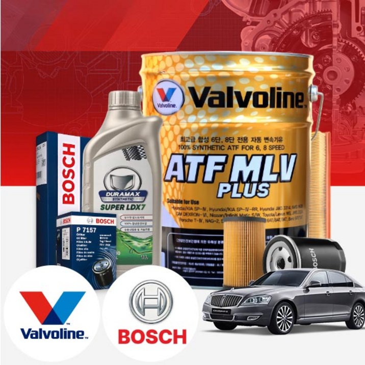 체어맨W(H)(08~) v8 5000 가솔린 발보린 LDX7 5W30 엔진오일 필터세트+미션오일20L(순환식)