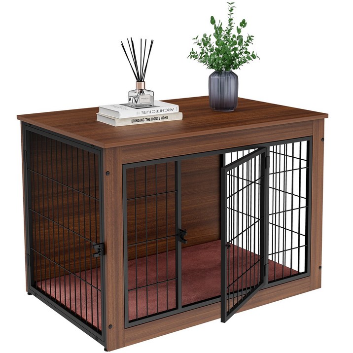 Homall 강아지/고양이의 집 애려동물 케이스 애견하우스, 우드, 1개