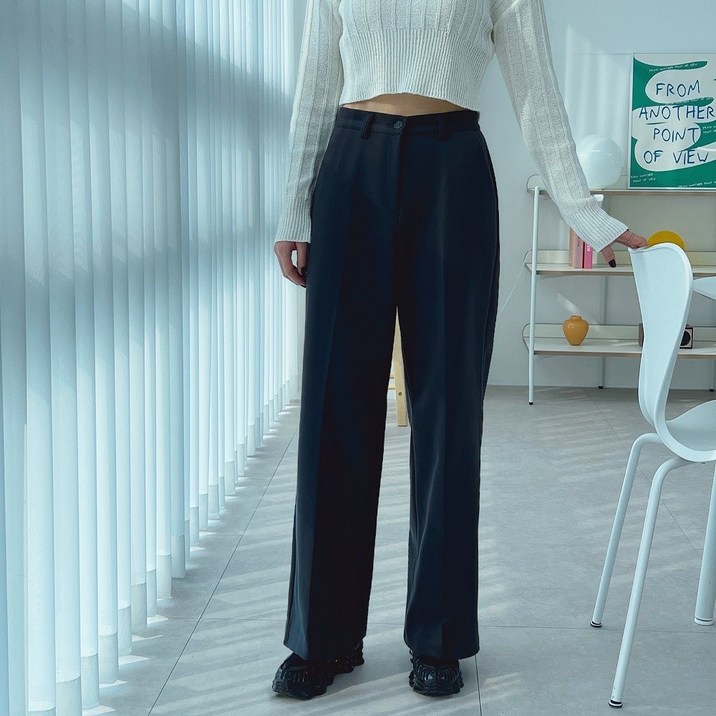 국산 숏 롱 겨울 바지 여성 기모 바지 와이드 팬츠 겨울 기모 슬랙스