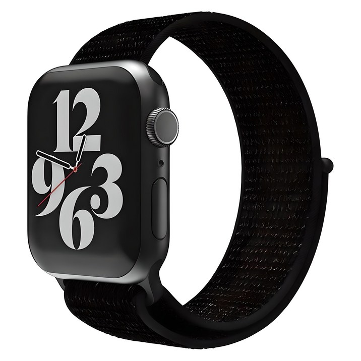 신지모루 애플워치 호환 경량 스포츠 스트랩 밴드, 블랙, 1개