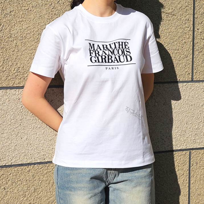 (국내매장판) 마리떼 프랑소와 저버 반팔 티셔츠 MRTETS 남성 여성 클랙식 로고 반팔티