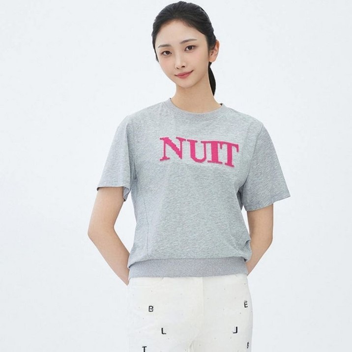 베스띠벨리   25여름  스팽글  레터링 반팔 티셔츠7801GY