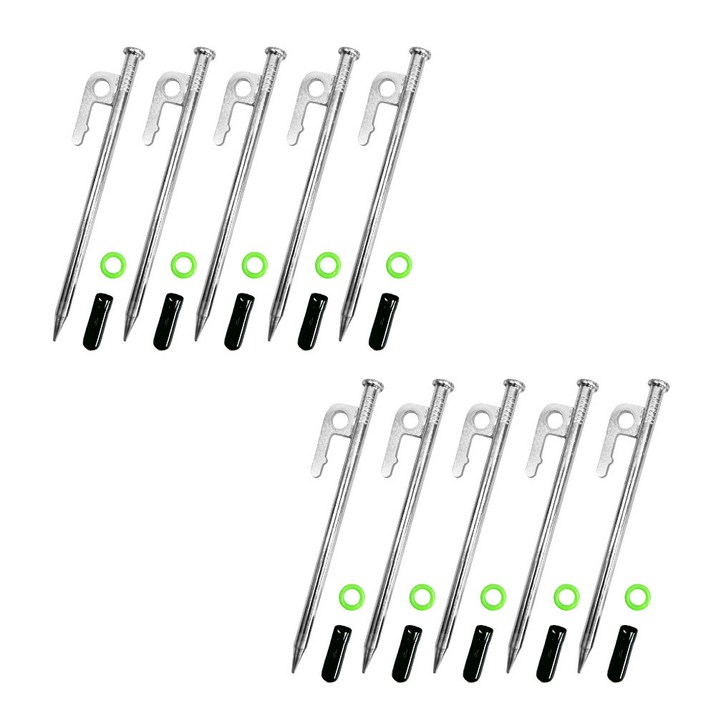 캠핑 고강도 단조팩 20cm 10개 텐트 타프 핑거 팩