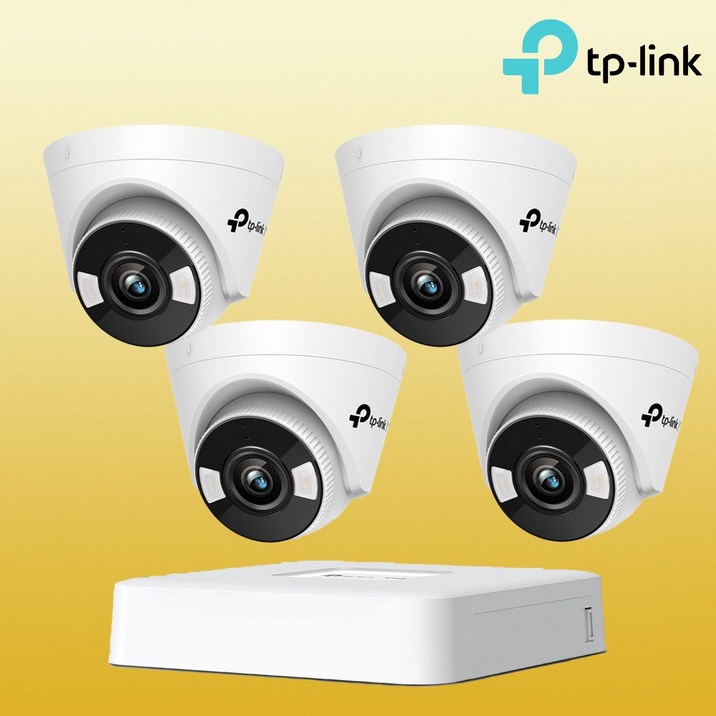 티피링크 [ CCTV 4대 자가설치 세트] CCTV VIGI C440(2.8mm)*[4개] + VIGI NVR1104H-4P 4채널 PoE 녹화기