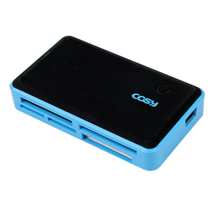 멀티 카드리더기 SSD MicroSD CF MS MS-M2 XD 메모리 슬롯 노트북 PC 연결, 블루