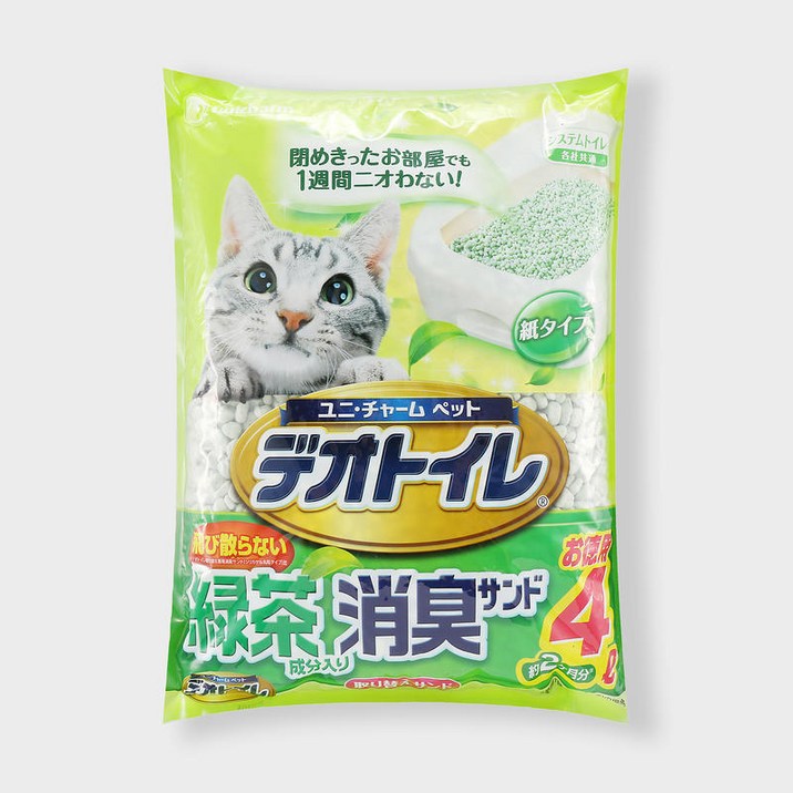 유니참 데오토일렛 녹차함유 소취항균모래 4L