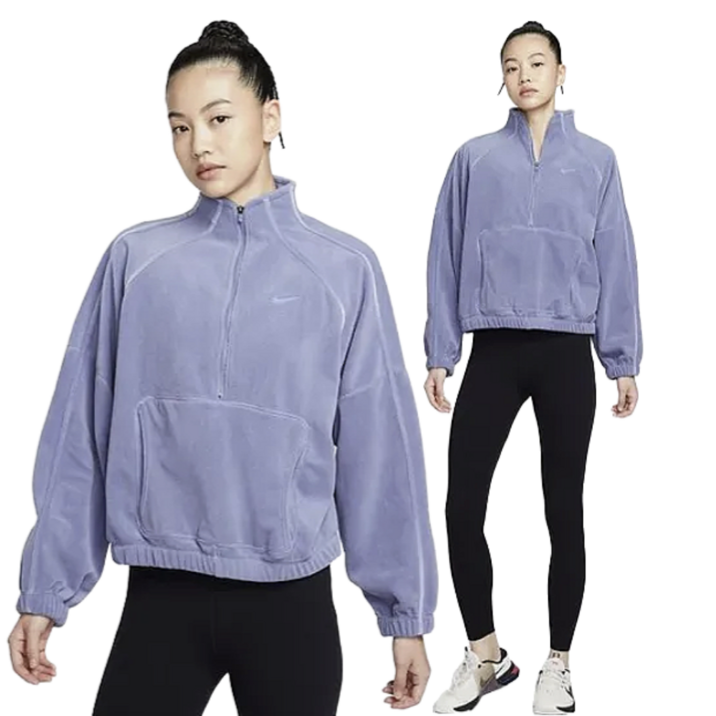 [국내매장판] 나이키 여성 후리스 플리스 우먼스 하프집업 반집업 탑 맨투맨