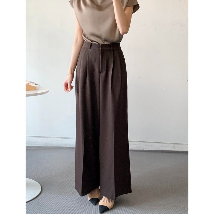 [마켓제이MARKETJ라지까지출시] 피치 겨울 핀턱와이드슬렉스(3col)