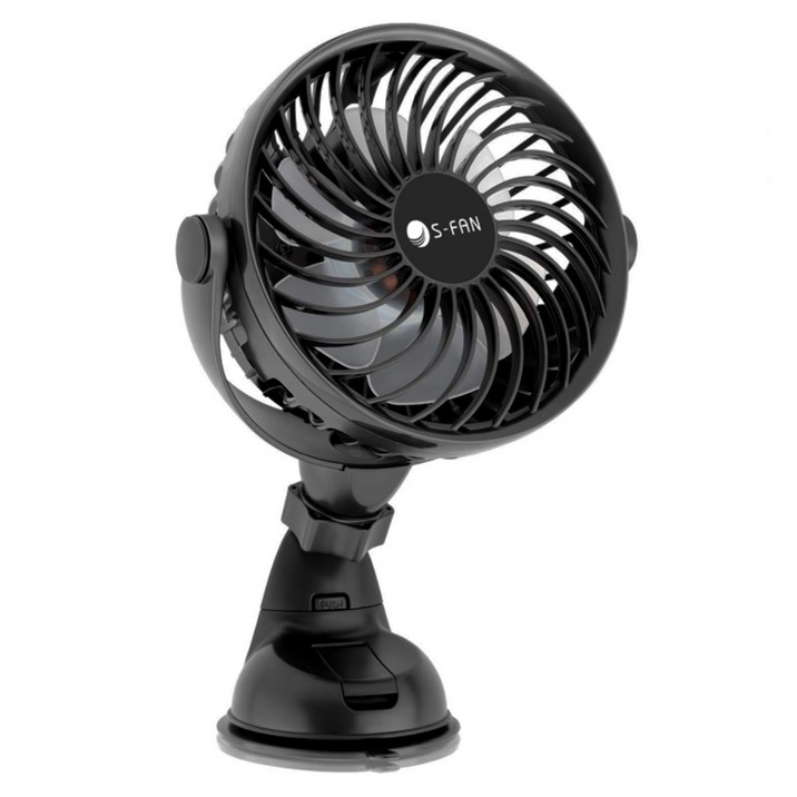 차량용 무선 선풍기 써큘레이터 유모차 헤드레스트 송풍구 흡착 거치대 S-FAN20