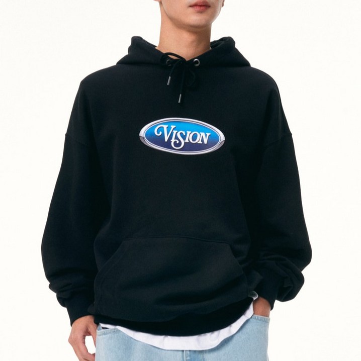 비전스트릿웨어 VSW blue Oval Logo Hoodie VS2301HD02BK 비전스트릿웨어 VSW blue Oval Logo Hoodie VS2301HD02BK