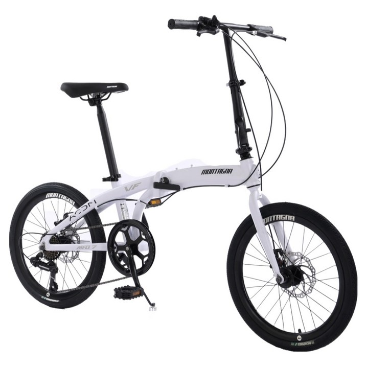 몬타그나 시마노 7단 접이식 미니벨로 자전거 MFD07, 화이트, 1개, 153cm
